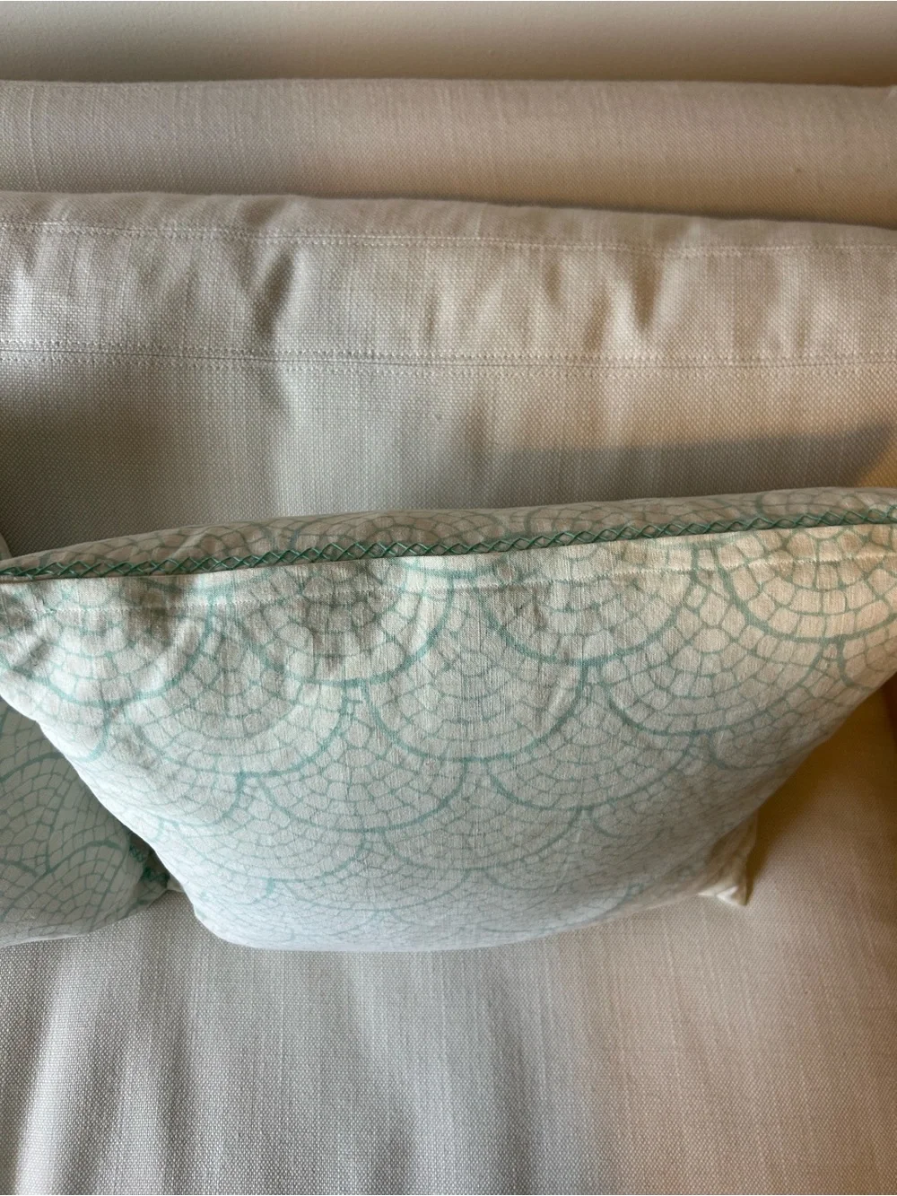 JOHN ROBSHAW TEXTILES Embroidered Pillow with Down Insert